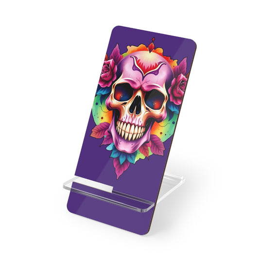 Mobile Display Stand 'Vibrant Skull' - Perfect for Home & Office