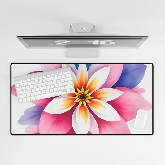 Desk/Mouse Mat 'Vibrant Flower' - Stylish Office Decor for Home & Work
