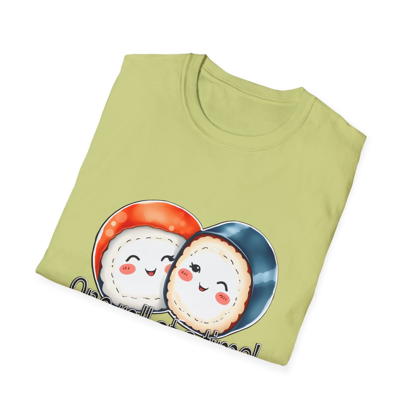 Unisex Softstyle Tee - "One Roll at a Time" -  Cute Sushi T-Shirt for Food Lovers