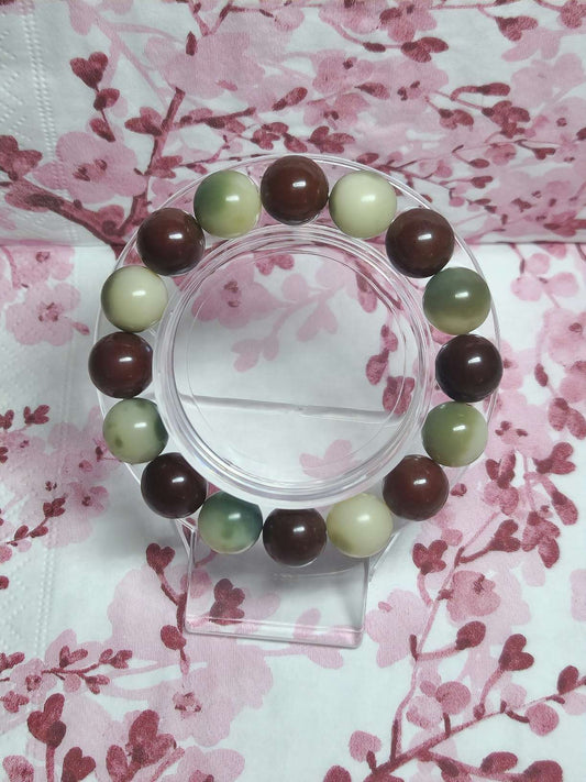 Bodhi Bracelet - Green Ombre & Brownish Red